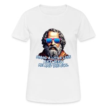 Citation cool de Diogène - T-shirt respirant Femme - blanc - Devant - AI Model Female 172 dark (172cm)