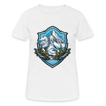 Monts de Berge - T-shirt respirant Femme - blanc - Devant - AI Model Female 172 dark (172cm)