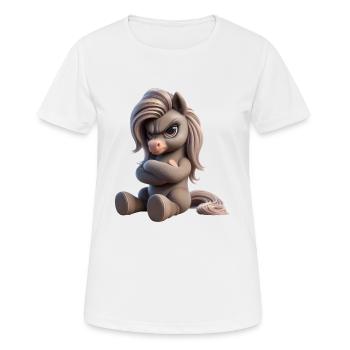 Poney grim 1 - T-shirt respirant Femme - blanc - Devant - AI Model Female 172 dark (172cm)
