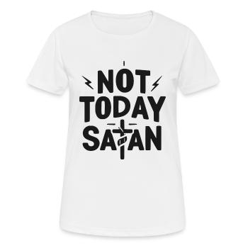 Pas Satan aujourd’hui - T-shirt respirant Femme - blanc - Devant - AI Model Female 172 dark (172cm)