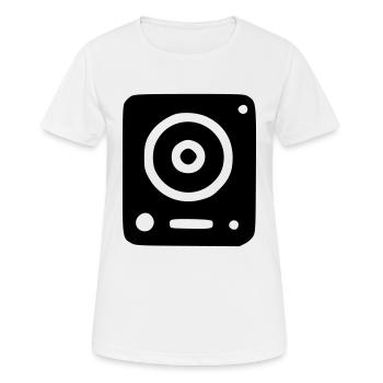 Musik-Lautsprecher - Frauen T-Shirt atmungsaktiv - Weiß - Vorne - AI Model Female 172 dark (172cm)