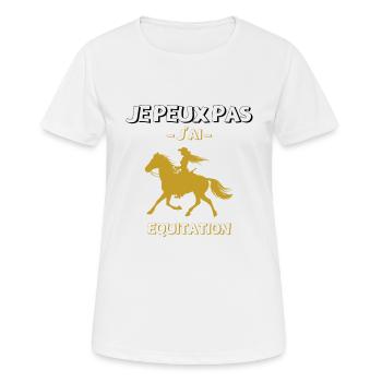 Ich kann nicht fahren - Frauen T-Shirt atmungsaktiv - Weiß - Vorne - AI Model Female 172 dark (172cm)