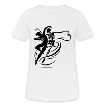 Tanz mit dem Tod - Frauen T-Shirt atmungsaktiv - Weiß - Vorne - AI Model Female 172 dark (172cm)