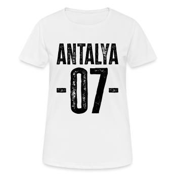 Antalya 07 – Fiers de la Riviera turque - T-shirt respirant Femme - blanc - Devant - AI Model Female 172 dark (172cm)