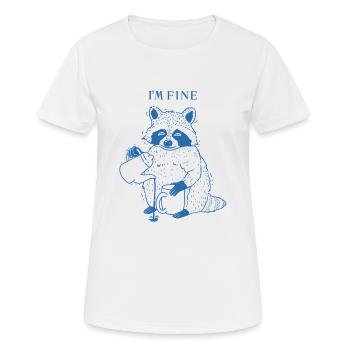 I’m Fine Raccoon - Women's Breathable T-Shirt - white - Front - AI Model Female 172 dark (172cm)