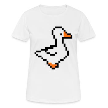 pixel ente - Frauen T-Shirt atmungsaktiv - Weiß - Vorne - AI Model Female 172 dark (172cm)