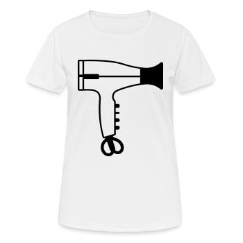 Seche cheveux - T-shirt respirant Femme - blanc - Devant - AI Model Female 172 dark (172cm)