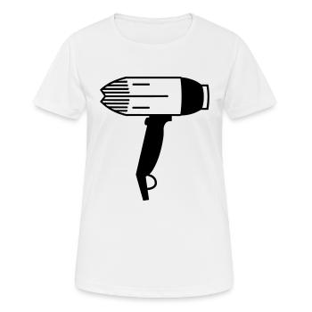 Seche cheveux - T-shirt respirant Femme - blanc - Devant - AI Model Female 172 dark (172cm)