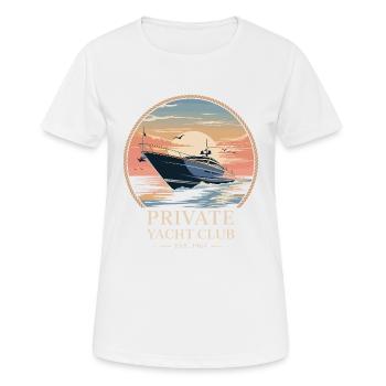 Yacht Club privé - T-shirt respirant Femme - blanc - Devant - AI Model Female 172 dark (172cm)