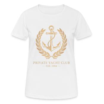 Yacht Private Club - Frauen T-Shirt atmungsaktiv - Weiß - Vorne - AI Model Female 172 dark (172cm)