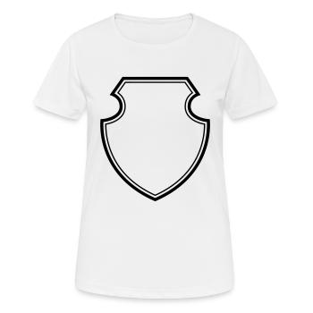 wappen leer - Frauen T-Shirt atmungsaktiv - Weiß - Vorne - AI Model Female 172 dark (172cm)