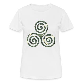 Celtic symbol triskele e 226 - Women's Breathable T-Shirt - white - Front - AI Model Female 172 dark (172cm)
