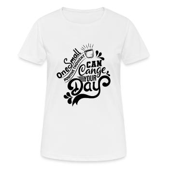 Positive thoughts - Women's Breathable T-Shirt - white - Front - AI Model Female 172 dark (172cm)