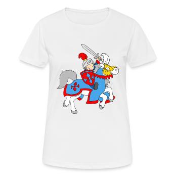 Boy Knight on a Horse - Frauen T-Shirt atmungsaktiv - Weiß - Vorne - AI Model Female 172 dark (172cm)