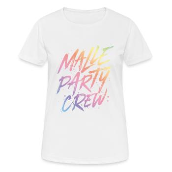 malle party crew colorful - Women's Breathable T-Shirt - white - Front - AI Model Female 172 dark (172cm)