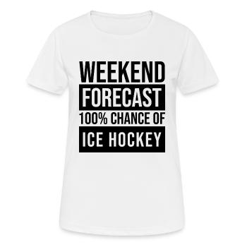 Eishockey Eishockey Eishockey Eishockey - Frauen T-Shirt atmungsaktiv - Weiß - Vorne - AI Model Female 172 dark (172cm)