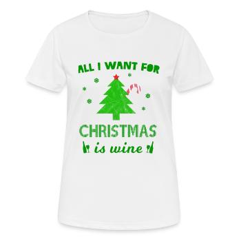 vin de Noël - cadeau - T-shirt respirant Femme - blanc - Devant - AI Model Female 172 dark (172cm)