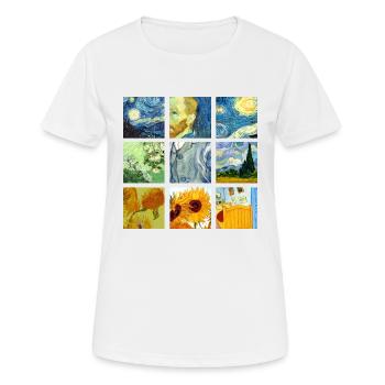 Van Art Gogh Graphique - T-shirt respirant Femme - blanc - Devant - AI Model Female 172 dark (172cm)
