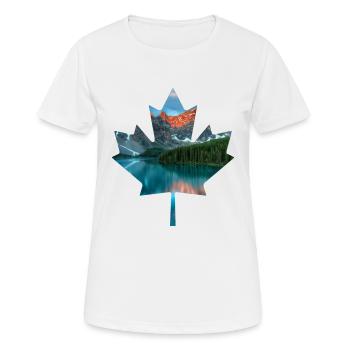 Kanada im Ahornblatt - Frauen T-Shirt atmungsaktiv - Weiß - Vorne - AI Model Female 172 dark (172cm)