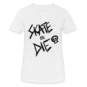 SKATE or DIE! - Women's Breathable T-Shirt - white - Front - AI Model Female 172 dark (172cm)