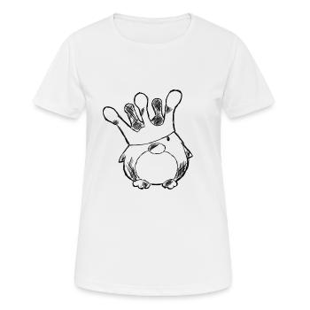 Koenigs Pinguin - Frauen T-Shirt atmungsaktiv - Weiß - Vorne - AI Model Female 172 dark (172cm)