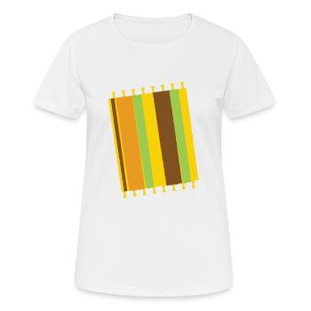 Eine flache Decke für Hintergrund - Frauen T-Shirt atmungsaktiv - Weiß - Vorne - AI Model Female 172 dark (172cm)
