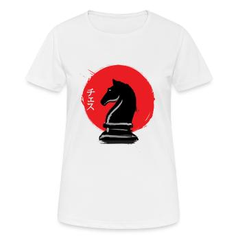 Echecs Japon Springer - T-shirt respirant Femme - blanc - Devant - AI Model Female 172 dark (172cm)