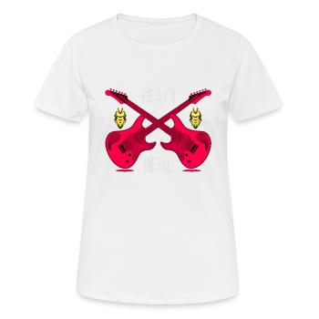 HEAVY METAL! - Frauen T-Shirt atmungsaktiv - Weiß - Vorne - AI Model Female 172 dark (172cm)