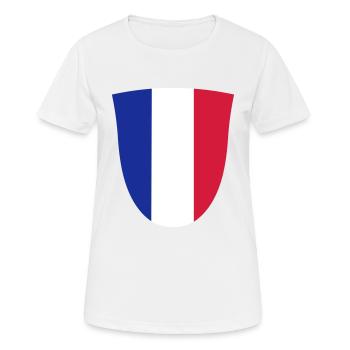 Bouclier sport Custom 3c - T-shirt respirant Femme - blanc - Devant - AI Model Female 172 dark (172cm)
