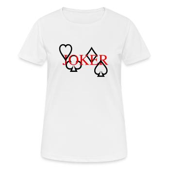 Joker RED - Frauen T-Shirt atmungsaktiv - Weiß - Vorne - AI Model Female 172 dark (172cm)