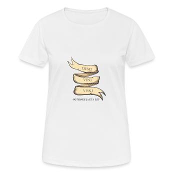 bandeau latin - T-shirt respirant Femme - blanc - Devant - AI Model Female 172 dark (172cm)