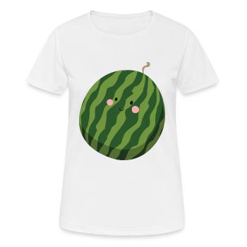 Wassermelone - Frauen T-Shirt atmungsaktiv - Weiß - Vorne - AI Model Female 172 dark (172cm)