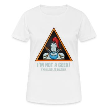 Geek Geek Geek Dungeon jeu de rôle de Geek - T-shirt respirant Femme - blanc - Devant - AI Model Female 172 dark (172cm)
