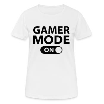Gamer Mode On - Women's Breathable T-Shirt - white - Front - AI Model Female 172 dark (172cm)