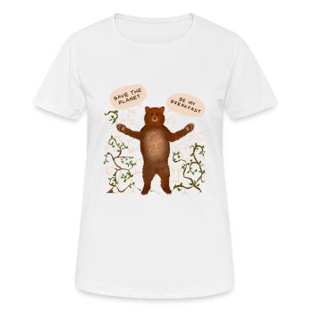 Sauvez la planète... - T-shirt respirant Femme - blanc - Devant - AI Model Female 172 dark (172cm)