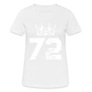 72 Zahl Krone - Frauen T-Shirt atmungsaktiv - Weiß - Vorne - AI Model Female 172 dark (172cm)