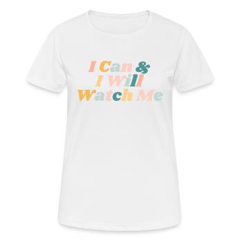 Ich kann und ich werde mich beobachten - Christian - Frauen T-Shirt atmungsaktiv - Weiß - Vorne - AI Model Female 172 dark (172cm)