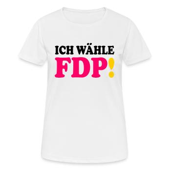 Ich wähle fdp - Frauen T-Shirt atmungsaktiv - Weiß - Vorne - AI Model Female 172 dark (172cm)