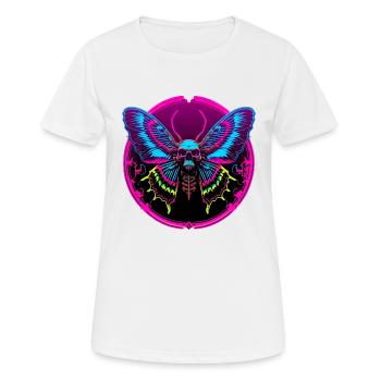 Skull Moth - Women's Breathable T-Shirt - white - Front - AI Model Female 172 dark (172cm)