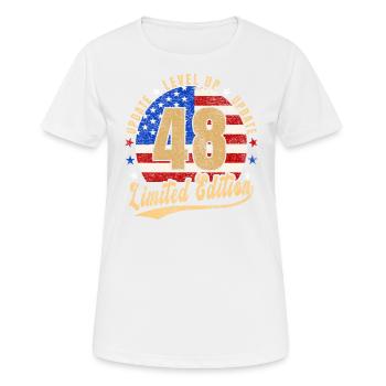 Update Level Up 48 Years Limited Edition USA - Women's Breathable T-Shirt - white - Front - AI Model Female 172 dark (172cm)