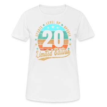 Update Level Up 20 Years Limited Edition Retro - Women's Breathable T-Shirt - white - Front - AI Model Female 172 dark (172cm)