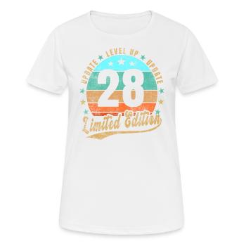Update Level Up 28 Years Limited Edition Retro - Women's Breathable T-Shirt - white - Front - AI Model Female 172 dark (172cm)