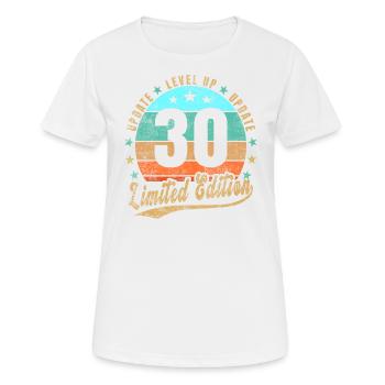 Update Level Up 30 Years Limited Edition Retro - Women's Breathable T-Shirt - white - Front - AI Model Female 172 dark (172cm)