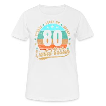 Update Level Up 80 Years Limited Edition Retro - Women's Breathable T-Shirt - white - Front - AI Model Female 172 dark (172cm)