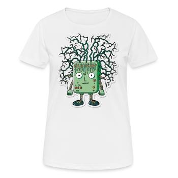 Neural Implant Technology - Women's Breathable T-Shirt - white - Front - AI Model Female 172 dark (172cm)