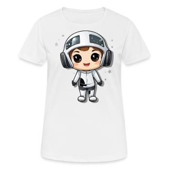 VR Lernwelt - Frauen T-Shirt atmungsaktiv - Weiß - Vorne - AI Model Female 172 dark (172cm)