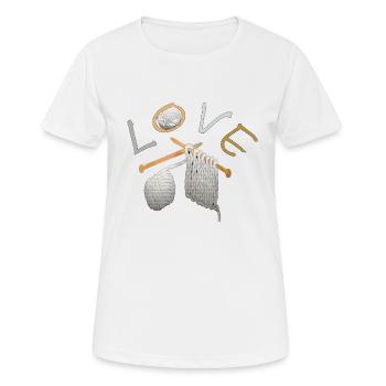 Travail manuel - T-shirt respirant Femme - blanc - Devant - AI Model Female 172 dark (172cm)