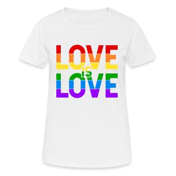 Love is Love - Women's Breathable T-Shirt - white - Front - AI Model Female 172 dark (172cm)