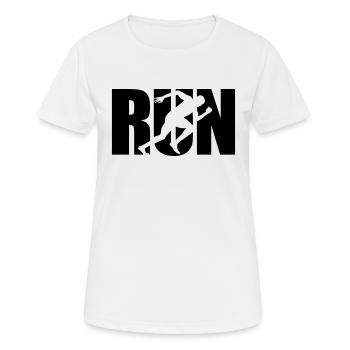 Run - Running - Women's Breathable T-Shirt - white - Front - AI Model Female 172 dark (172cm)