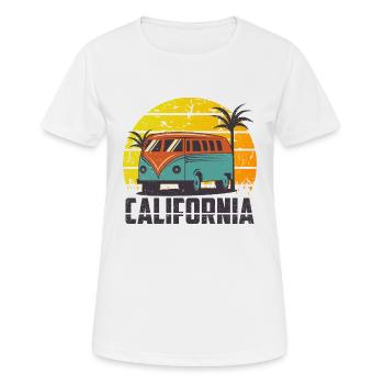 Kalifornien Vintage Grafik - Frauen T-Shirt atmungsaktiv - Weiß - Vorne - AI Model Female 172 dark (172cm)